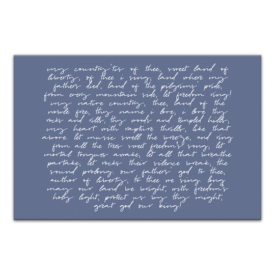 My Country Tis of Thee Canvas Wall Art